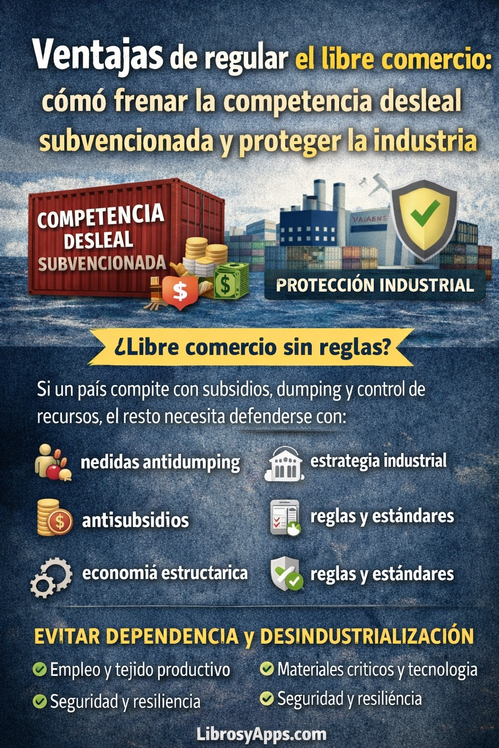 Regular el libre comercio: ventajas contra subsidios, dumping y competencia desleal